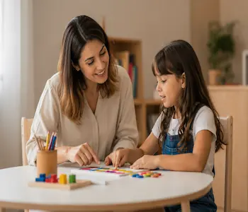 Psicopedagoga atendendo criança — para que serve a psicopedagoga