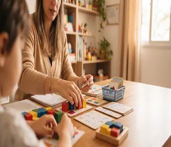 Neurodiversidade psicopedagogia: psicopedagoga em atendimento acolhedor com criança neurodivergente