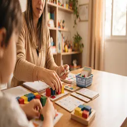 Neurodiversidade psicopedagogia: psicopedagoga em atendimento acolhedor com criança neurodivergente